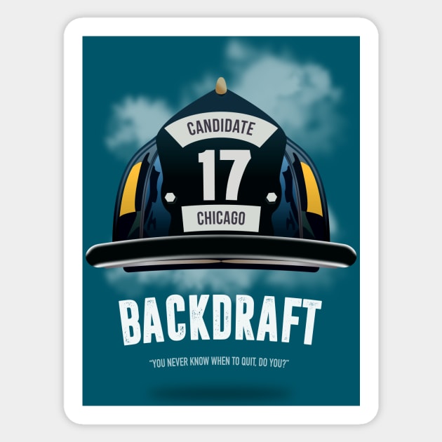 Backdraft - Alternative Movie Poster Sticker by MoviePosterBoy